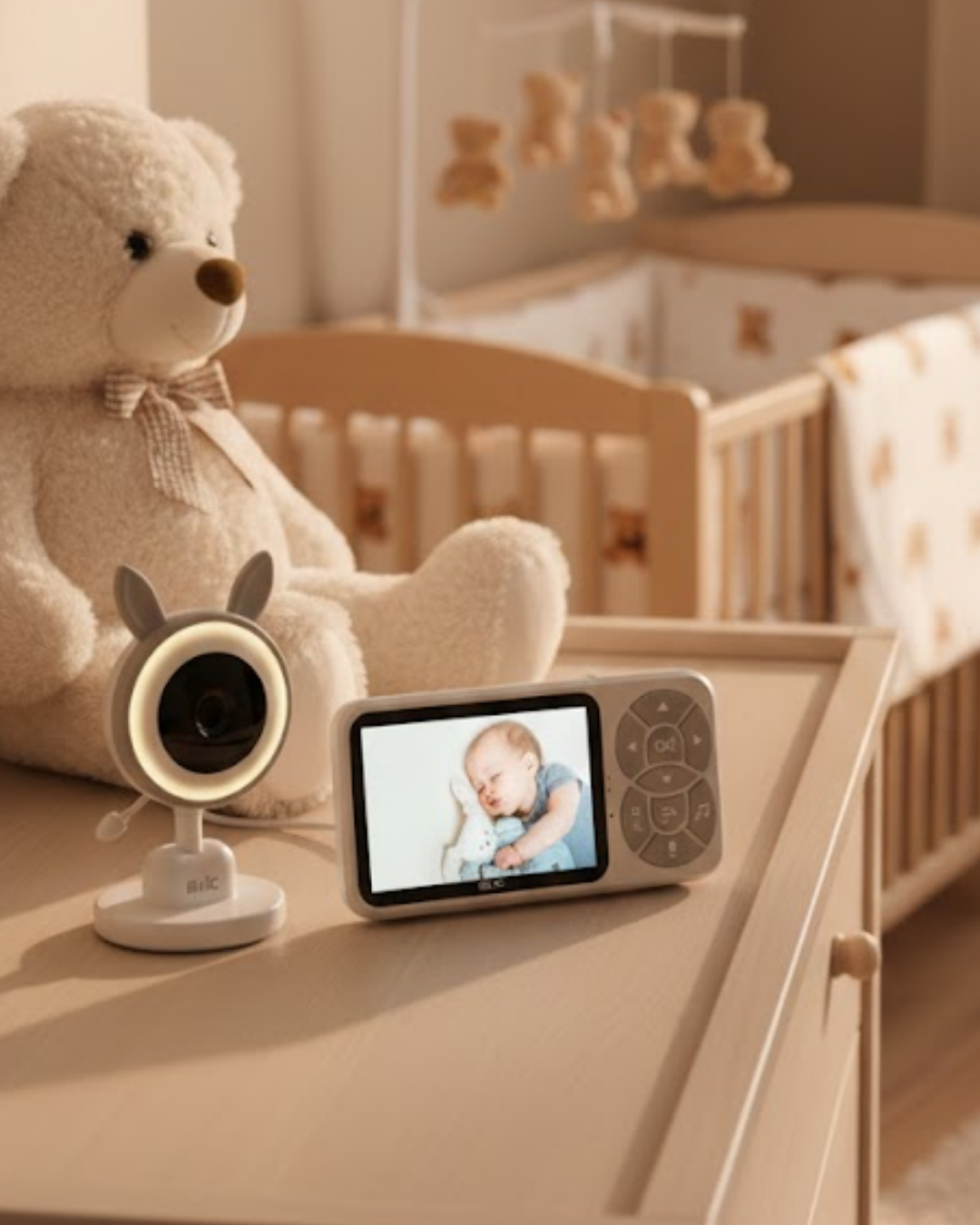 Gece Görüşlü Bebek Telsizi Besleme Hatırlatıcılı LCD Ek...