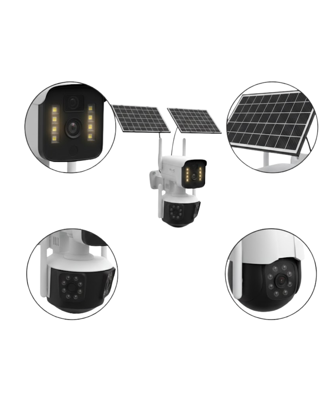 4G Destekli Çift Güneş Panelli IP Kamera Gece Görüşlü ve Sesli İletişimli