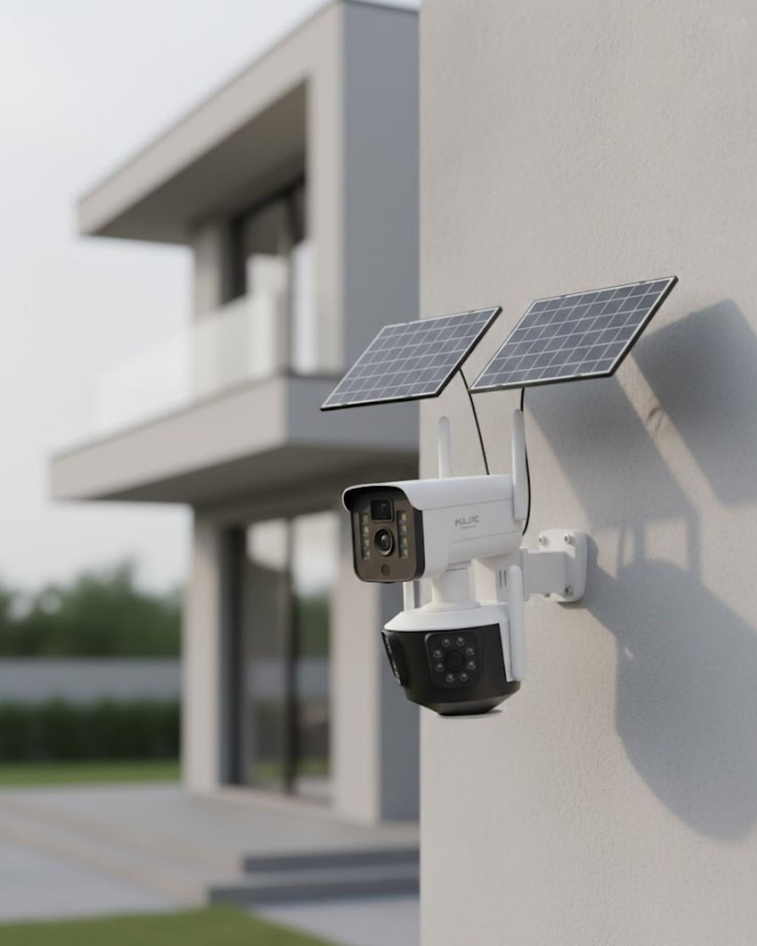 Çoklu Lensli 9MP Solar IP Kamera Uzaktan İzleme ve Alar...