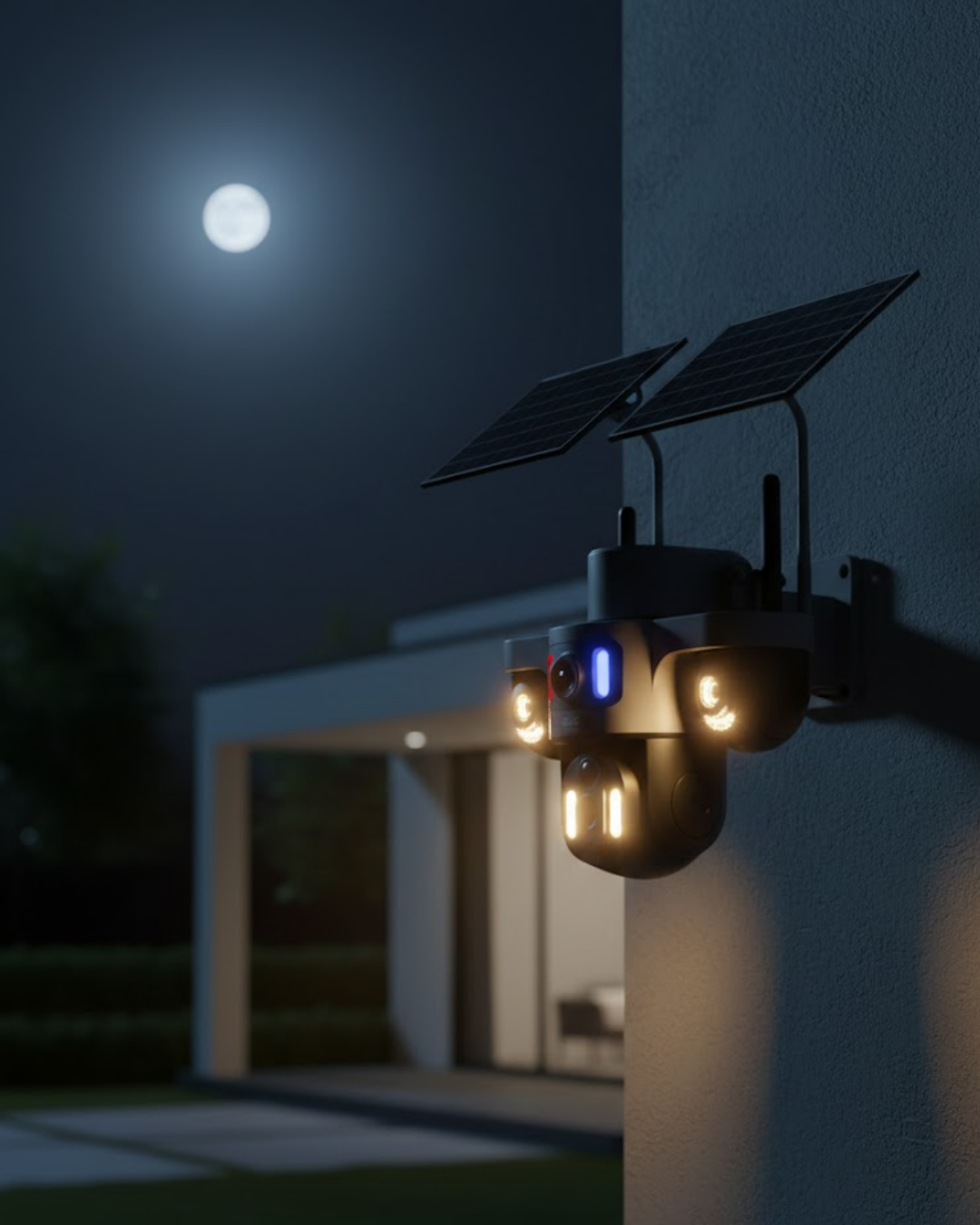 4G Destekli Çift Güneş Panelli IP Kamera