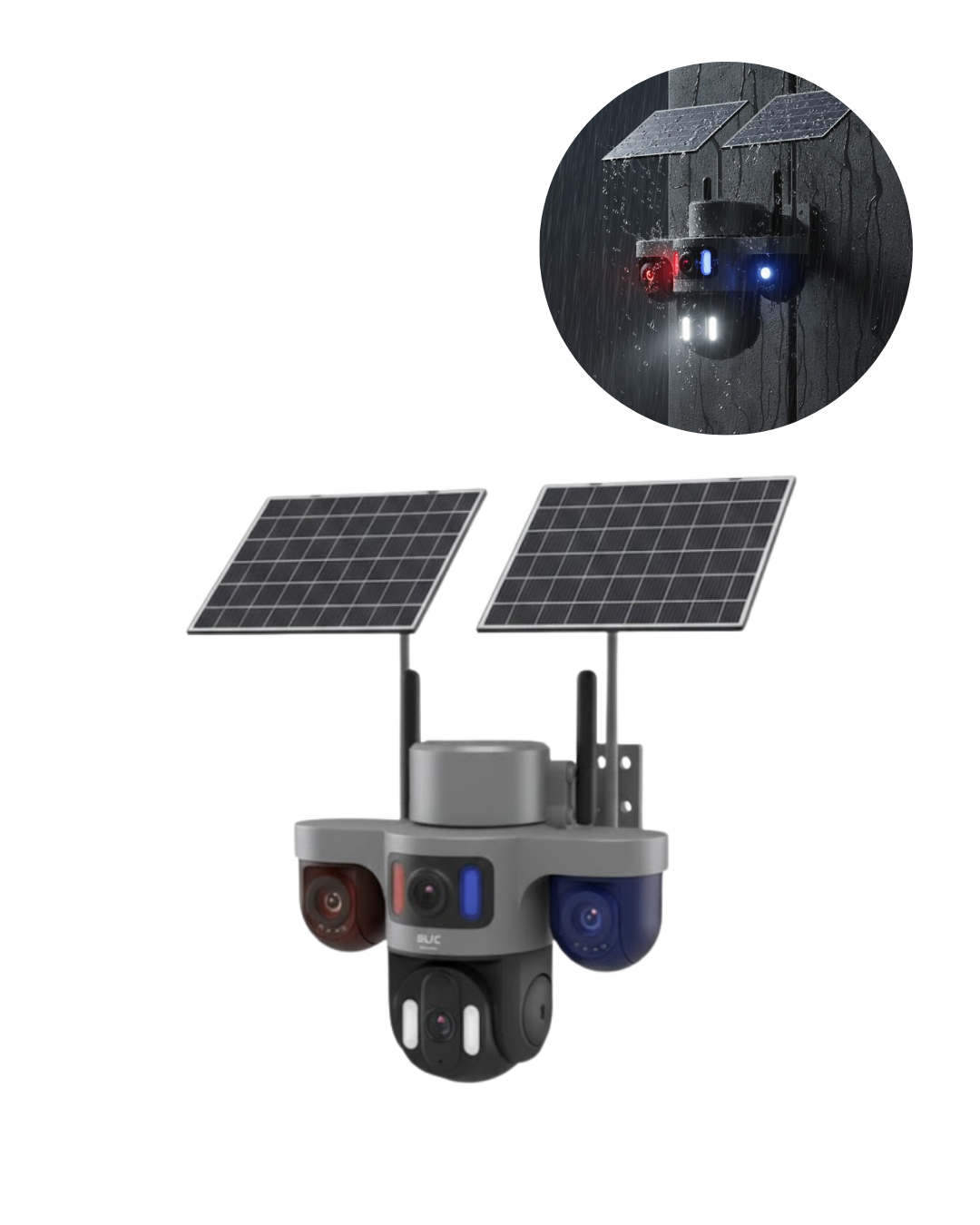 Kablosuz Solar IP Güvenlik Kamerası 12000mAh Bataryalı ve Hareket Algılamalı