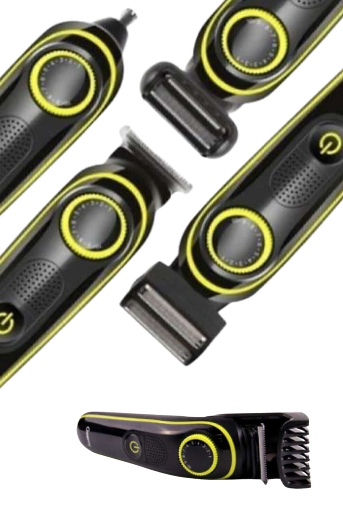 Saç Sakal Şekillendirici Tıraş Makinesi 5 Başlıklı Paslanmaz Çelik Bıçaklı Unısex