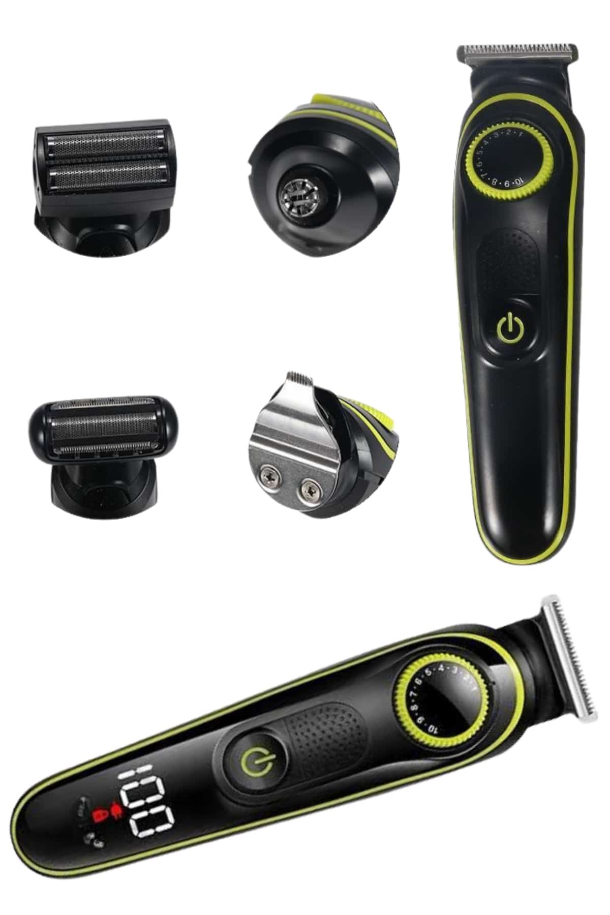 Saç Sakal Şekillendirici Tıraş Makinesi 5 Başlıklı Paslanmaz Çelik Bıçaklı Unısex