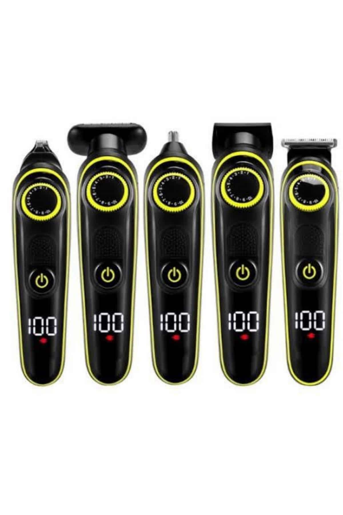 Saç Sakal Şekillendirici Tıraş Makinesi 5 Başlıklı Paslanmaz Çelik Bıçaklı Unısex