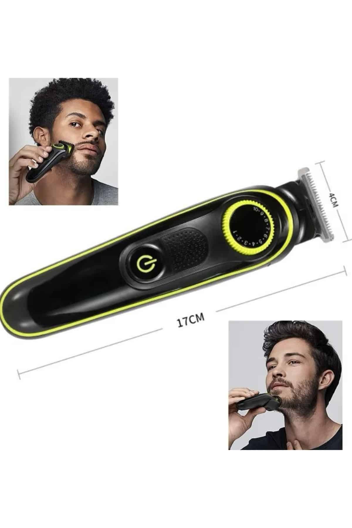 Unısex Çok Fonksiyonlu Bakım Seti Led Göstergeli Tıraş Makinesi Saç Sakal Vücut