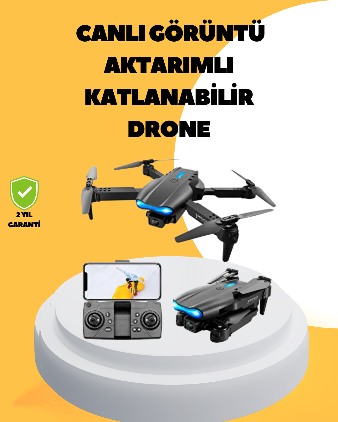 Wifi FPV Canlı Görüntü Aktarımlı Katlanabilir Drone