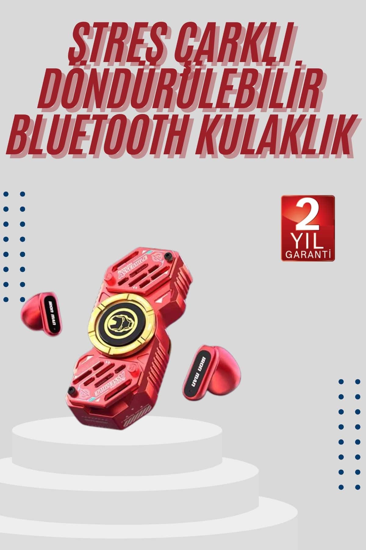 Bluetooth Kulaklık Stres Çarkı ANC Özellikli Gaming Kul...