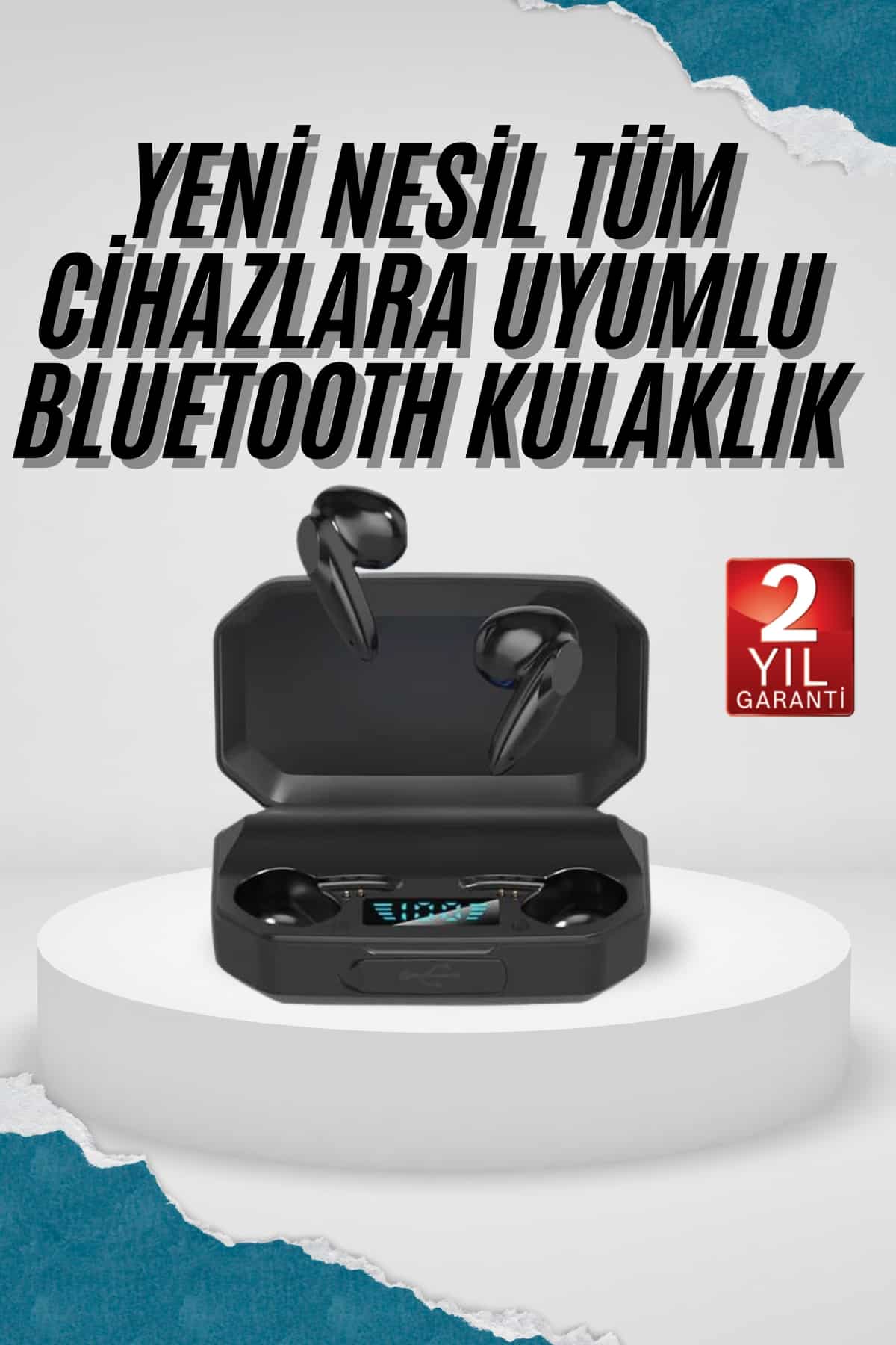 Kulak İçi Bluetooth Kulaklık Rgb Işıklı 