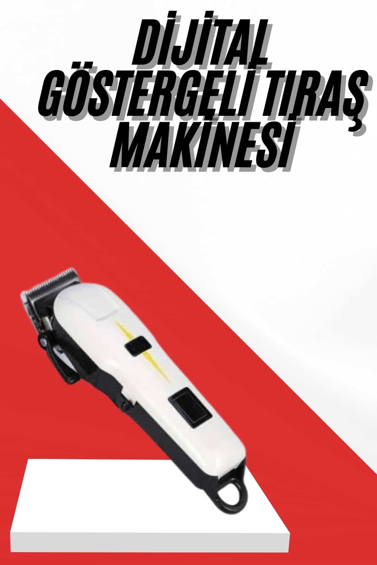 Profesyonel Şarjlı Tıraş Makinesi Turbo Kablosuz Saç Ke...