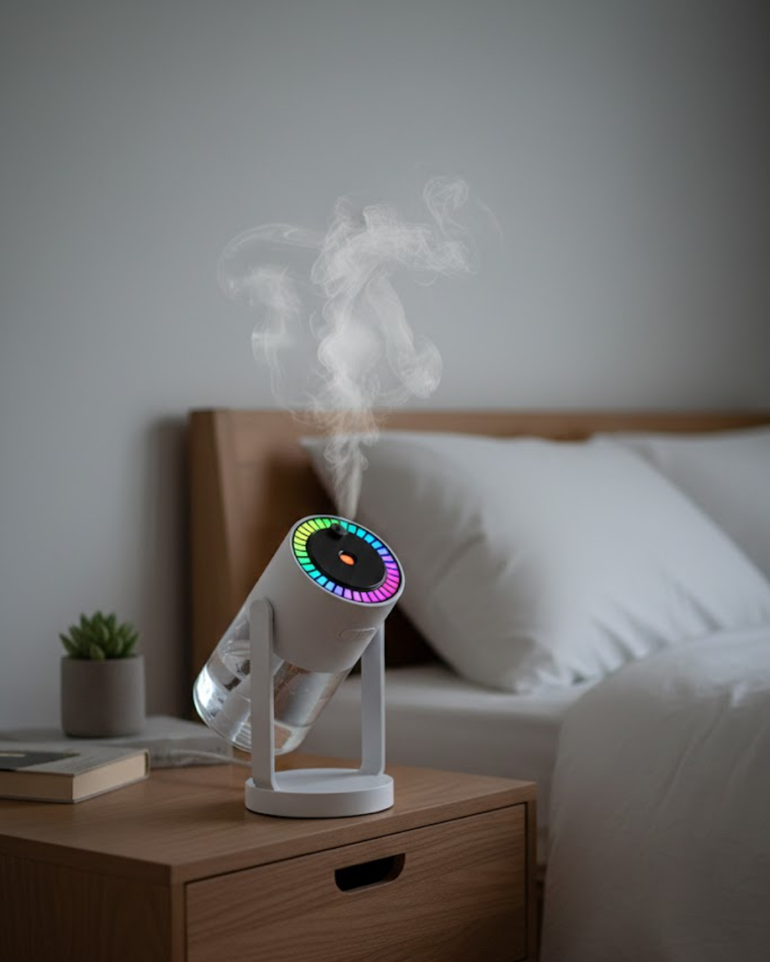 Araç ve Ev İçin Hava Nemlendirici Projektörlü Sessiz Bu...