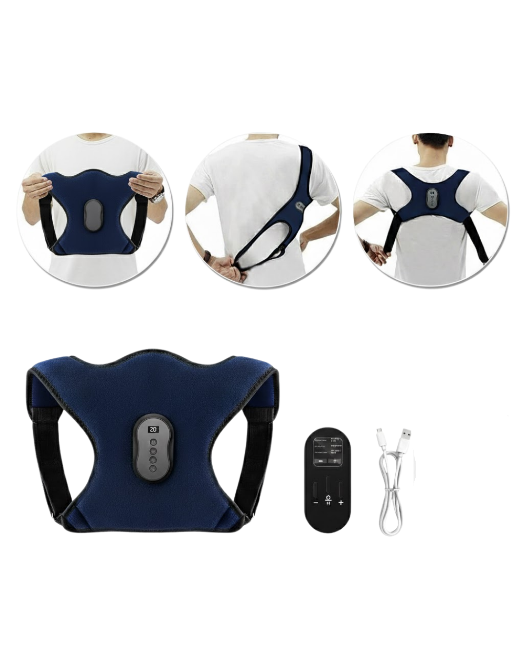 Akıllı Postür Düzeltici Masaj Kemeri Medikal Destekli