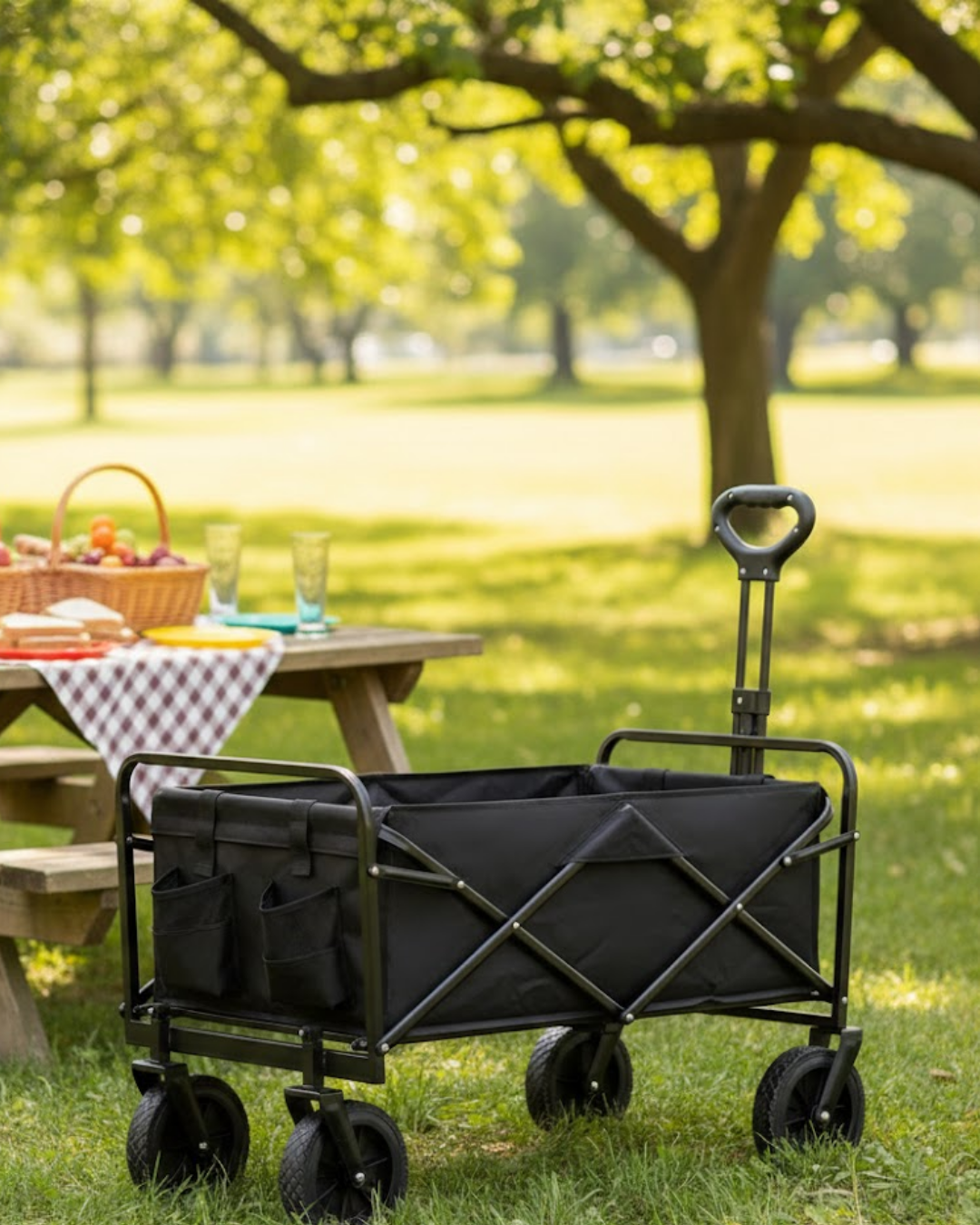 Katlanabilir Eşya Taşıma Arabası Kamp Plaj ve Bahçe Kul...