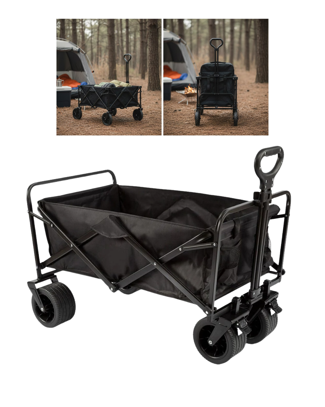 Katlanabilir Taşınabilir Kamp Arabası Plaj Bahçe ve Eşya Taşıma Vagonu