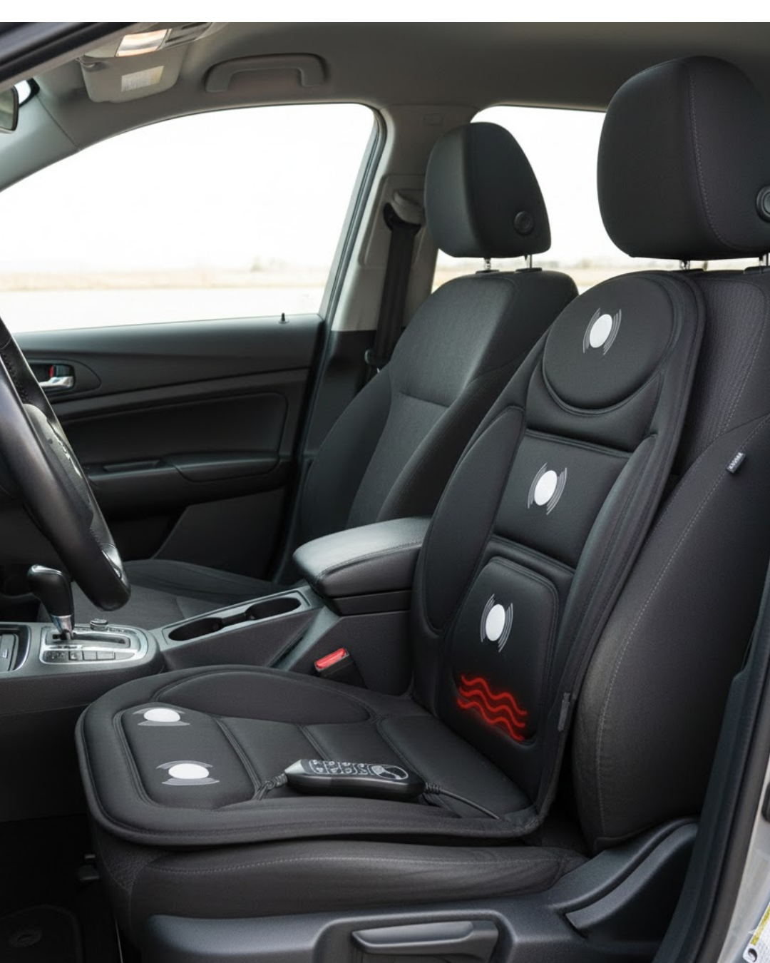 Sırt ve Bel İçin Isıtmalı Masaj Minderi Çok Bölgeli Tas...