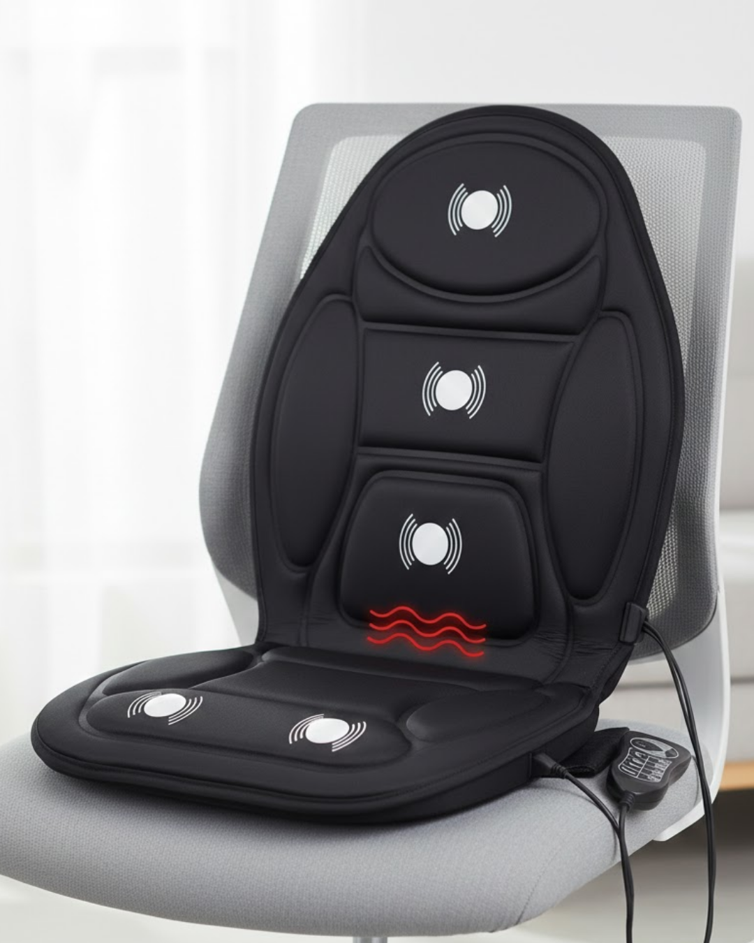 Isıtmalı Masaj Koltuk Minderi Sırt Bel Boyun ve Kalça D...