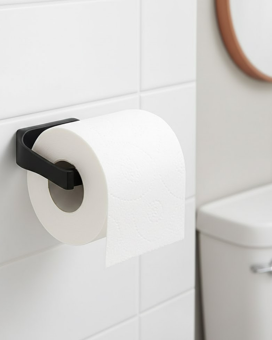 Modern Siyah Tuvalet Kağıtlığı Duvar Tipi Minimal Tasar...