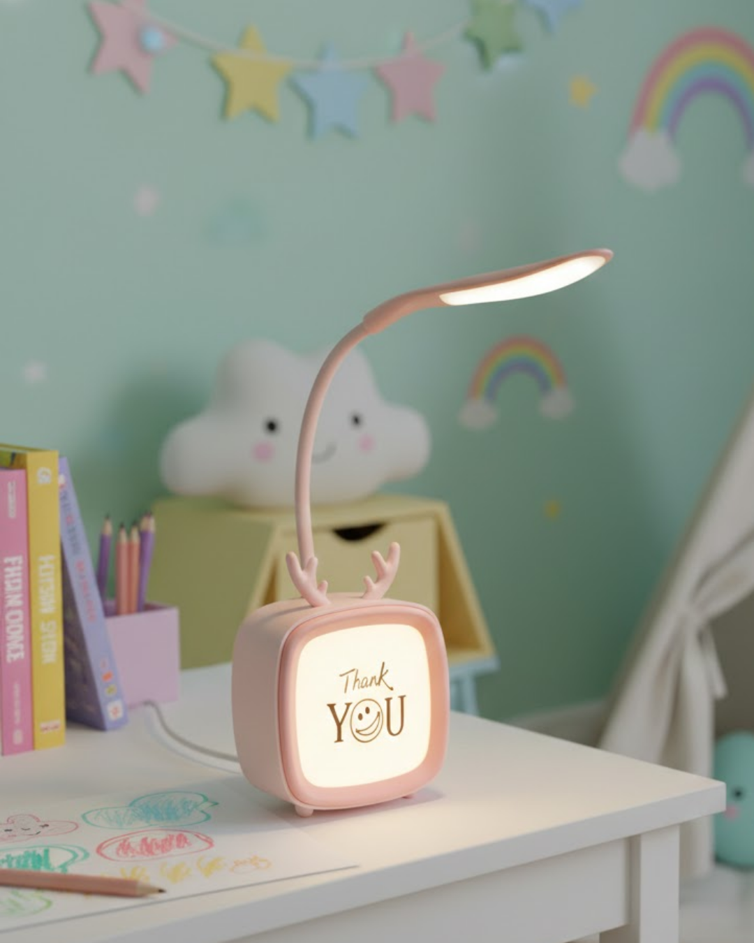 Kablosuz LED Masa ve Gece Lambası Dekoratif Şarjlı Tasa...