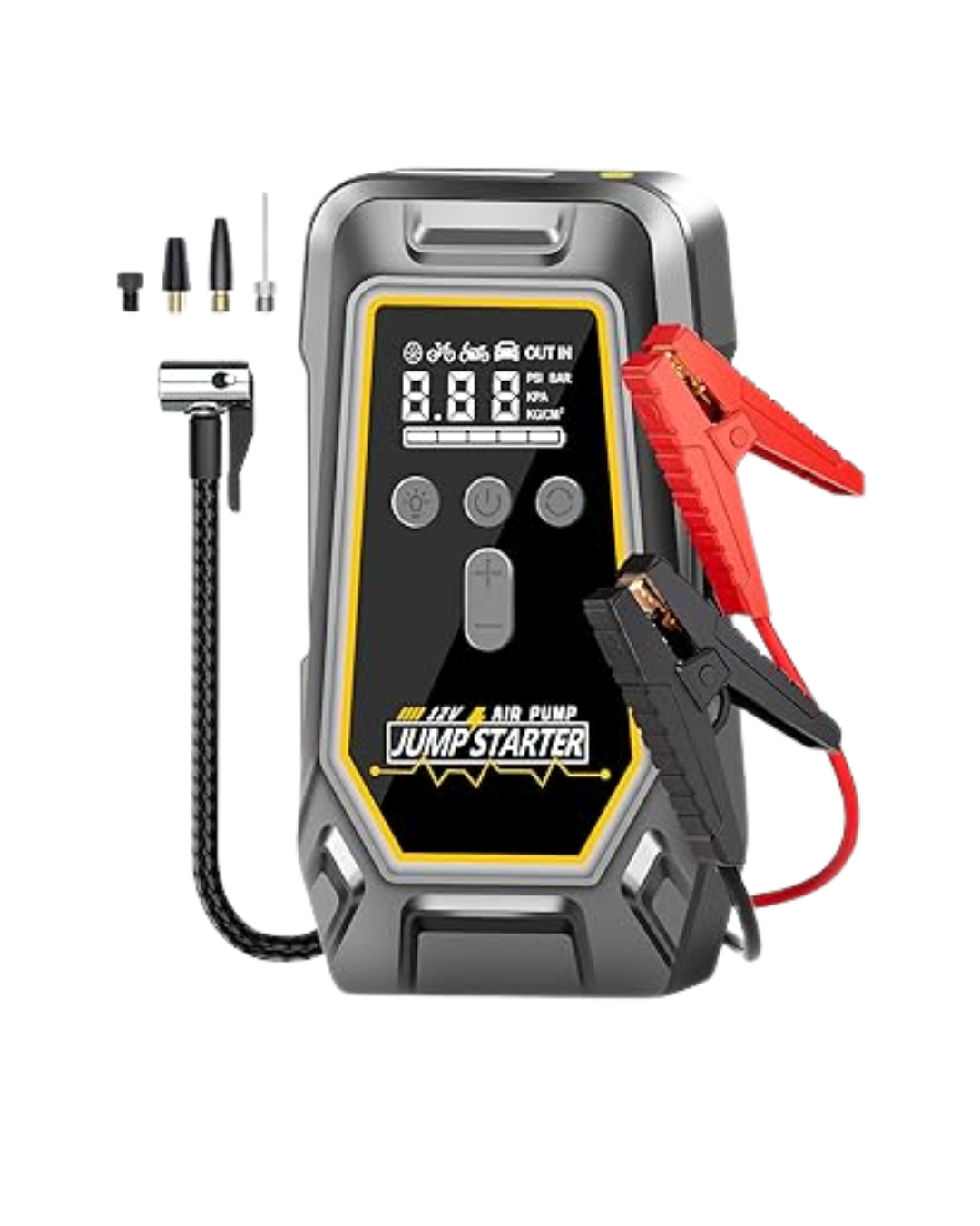 Lastik Şişirme Powerbank Özellikli Taşınabilir Cihaz