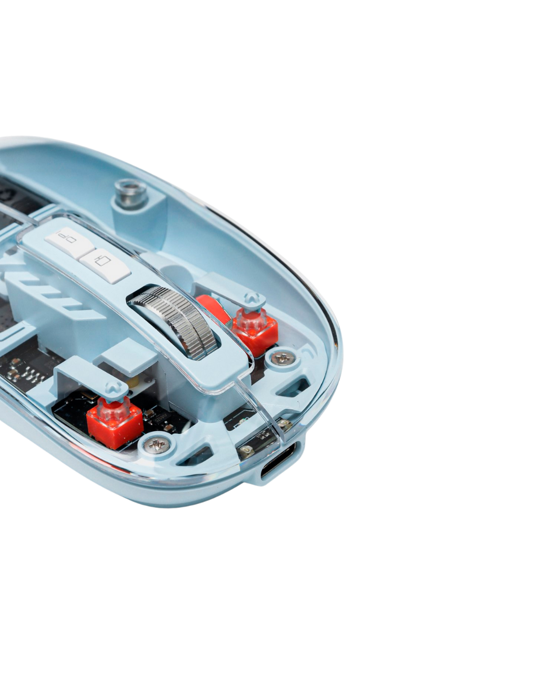 Bluetooth 5.2 ve 2.4G USB Kablosuz Mouse Pilli Mavi Tasarım