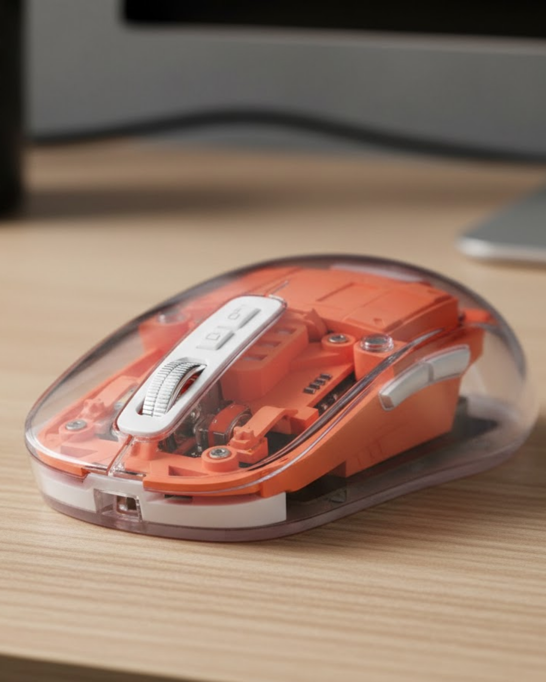 Şeffaf Kablosuz Mouse Bluetooth Bağlantılı Sessiz Tıkla...