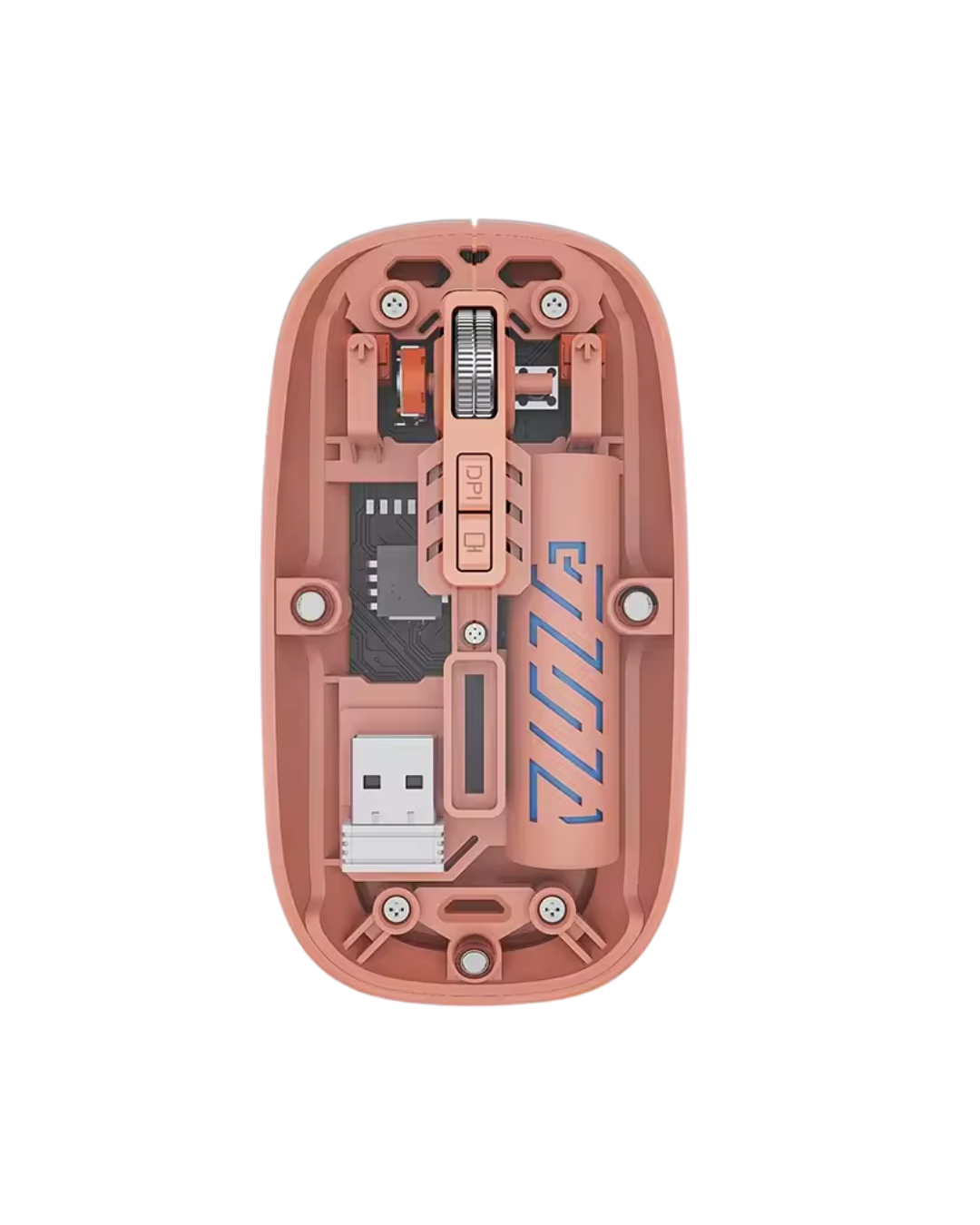 Bluetooth ve USB Destekli Kablosuz Şeffaf Mouse Sessiz Kullanım