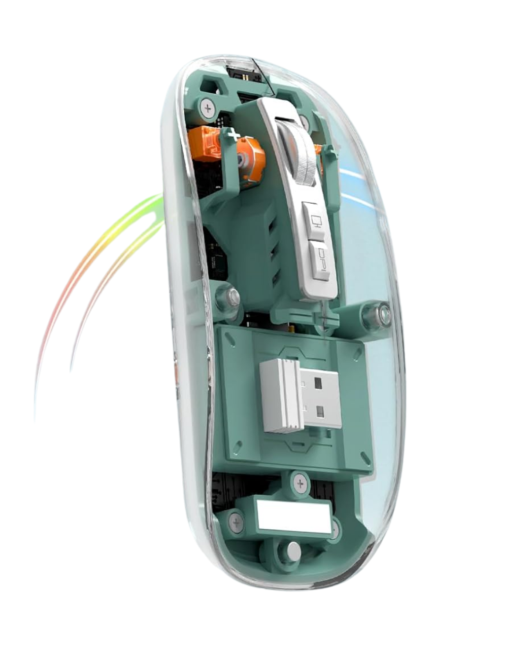 Şeffaf Tasarımlı Bluetooth Kablosuz Mouse Pilli Kullanım