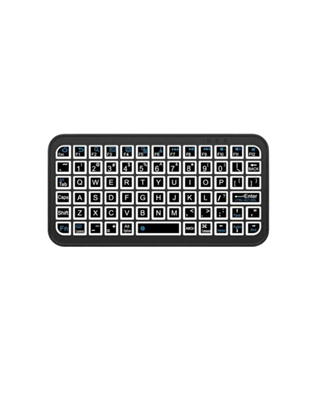 Siyah Kablosuz Mini RGB Işıklı Klavye Bluetooth 5.2 İnce Tasarım