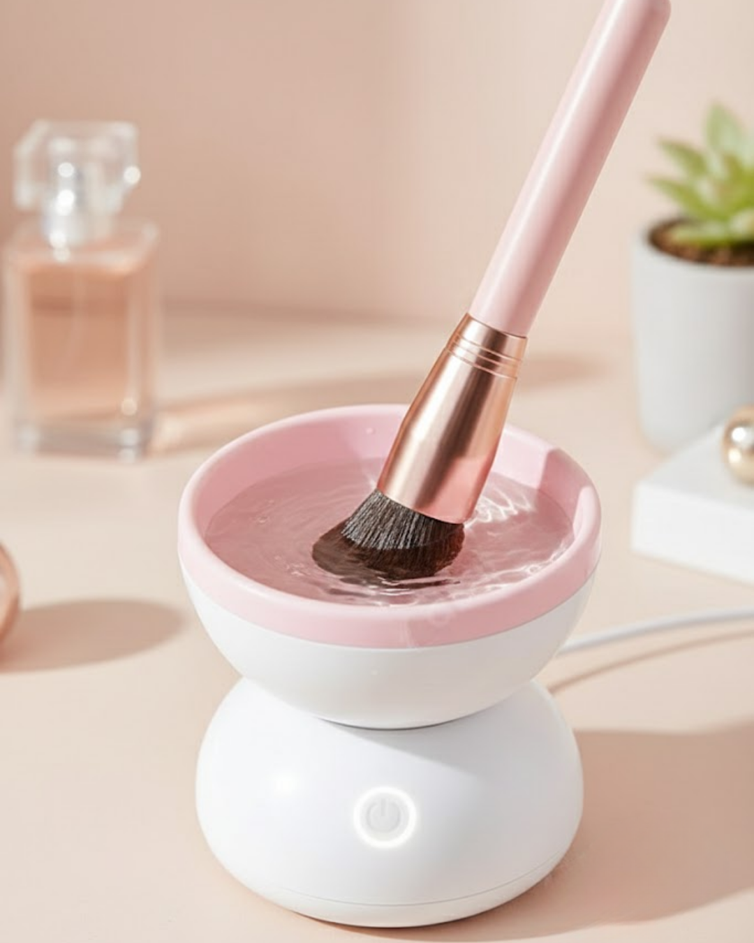 Silikon Yüzeyli Elektrikli Makyaj Fırçası Temizleme Kab...