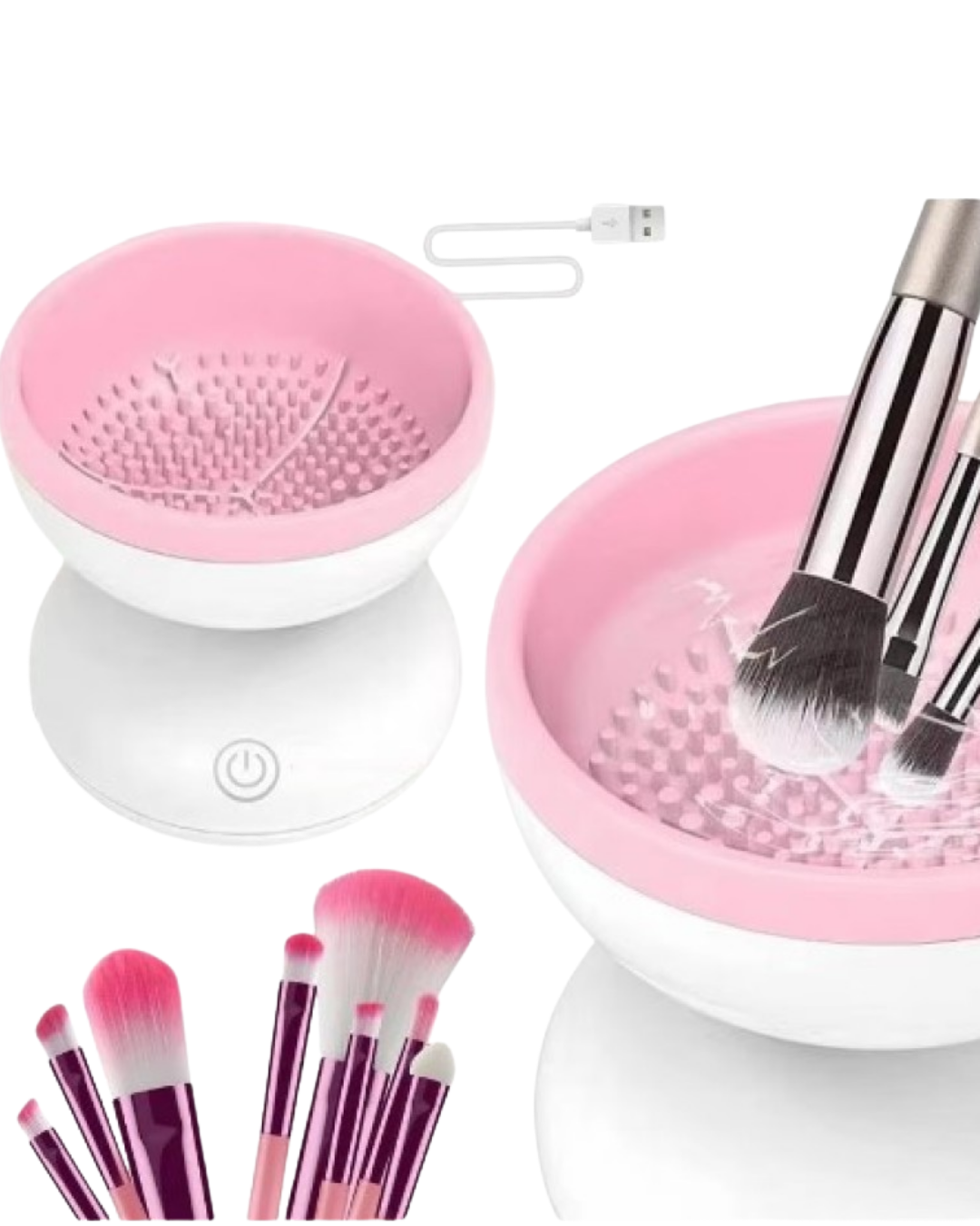 Otomatik Makyaj Fırçası Temizleyici USB Destekli Taşınabilir Cihaz