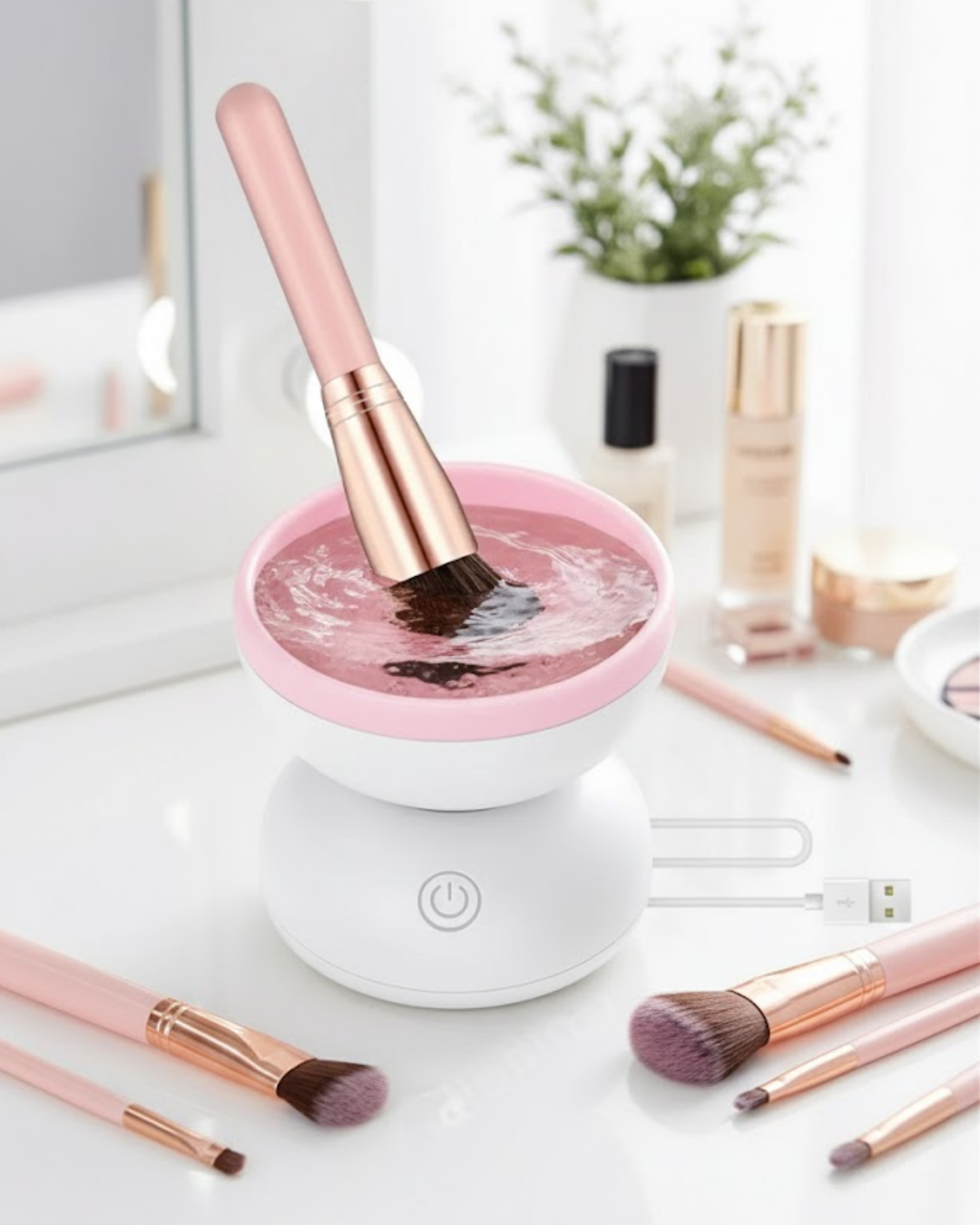 Elektrikli Makyaj Fırçası Temizleyici USB ile Çalışan O...