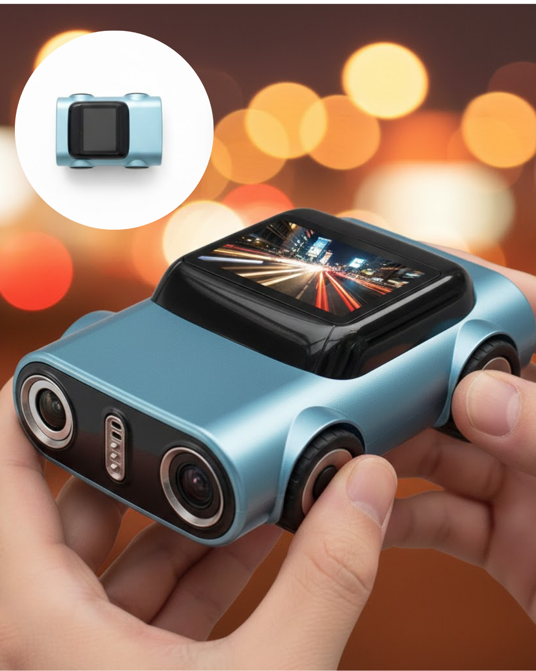 Öne Bakan Araç Kamerası Full HD Kayıt Kompakt Tasarım