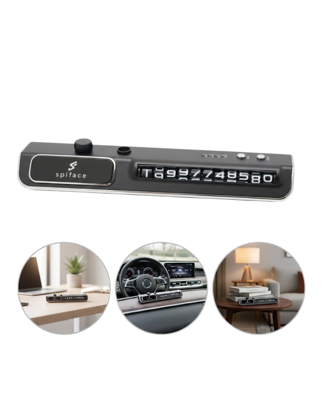 Araç İçi LED Park Telefon Numarası Göstergesi Ön Cam Uyumlu 2 Koku Hediyeli