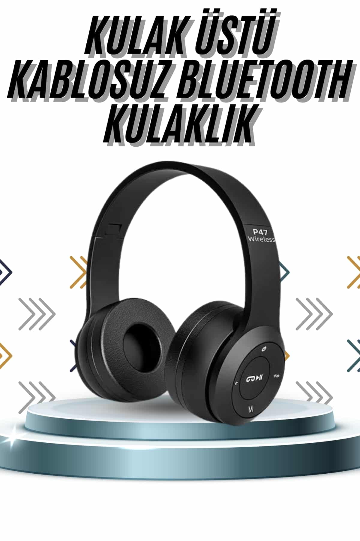 Kulak Üstü Bluetooth Kulaklık Yüksek Ses Kaliteli Ayarl...