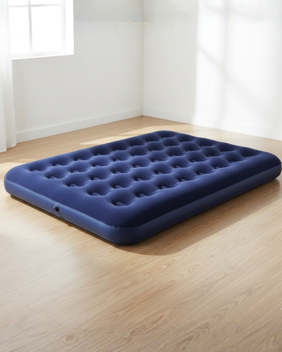 Dış Mekan Şişme Yatak Çift Kişilik Flokeli Yüzey Konfor...