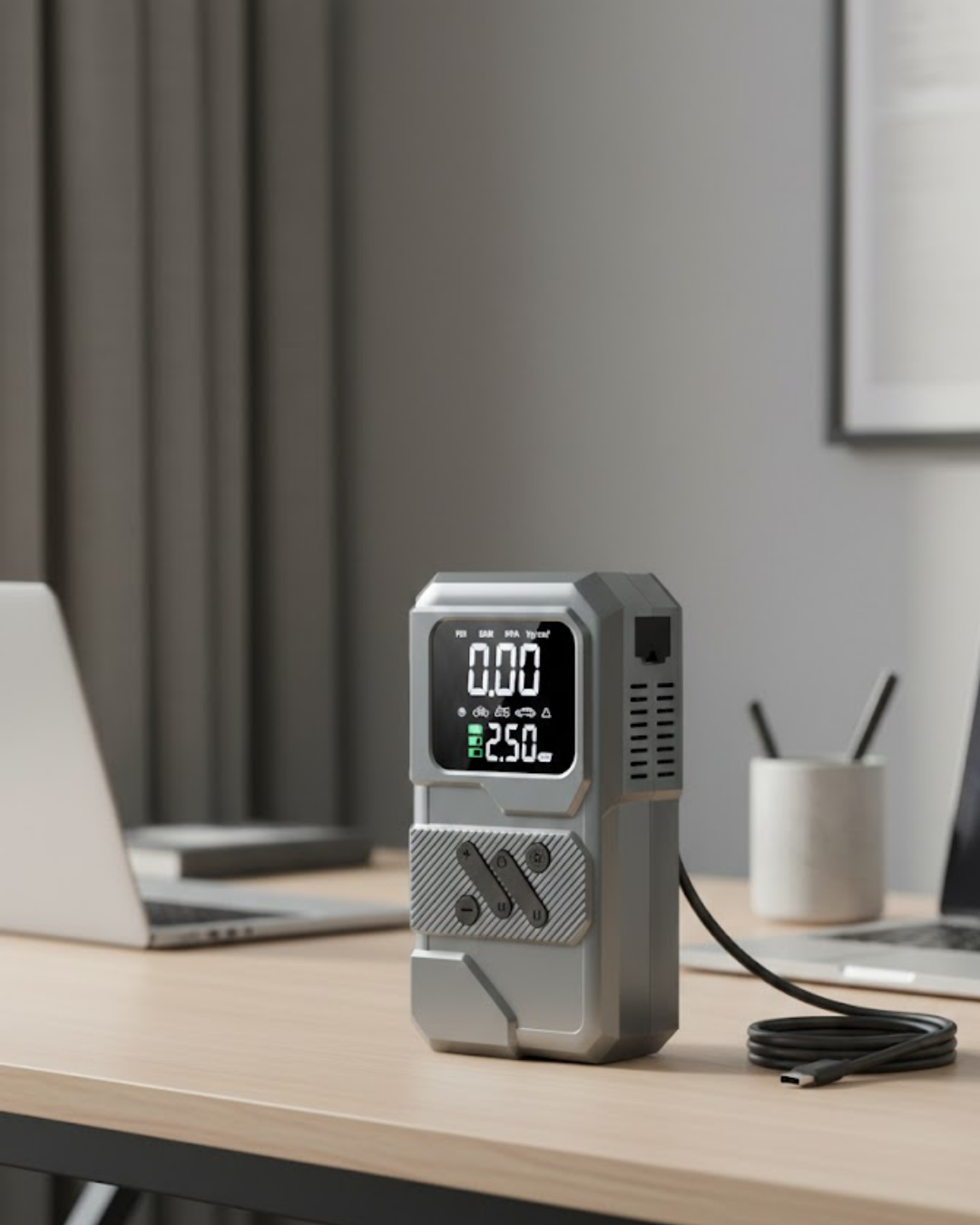 LED Işıklı Akü Takviye ve Lastik Şişirme