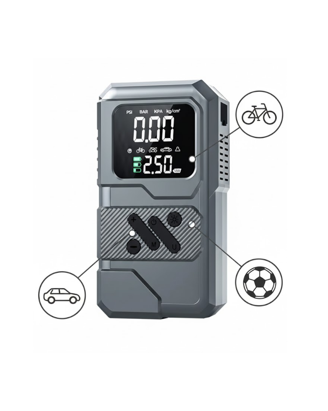 Taşınabilir Araç Akü Takviye ve Hava Kompresörü Powerbank Özellikli