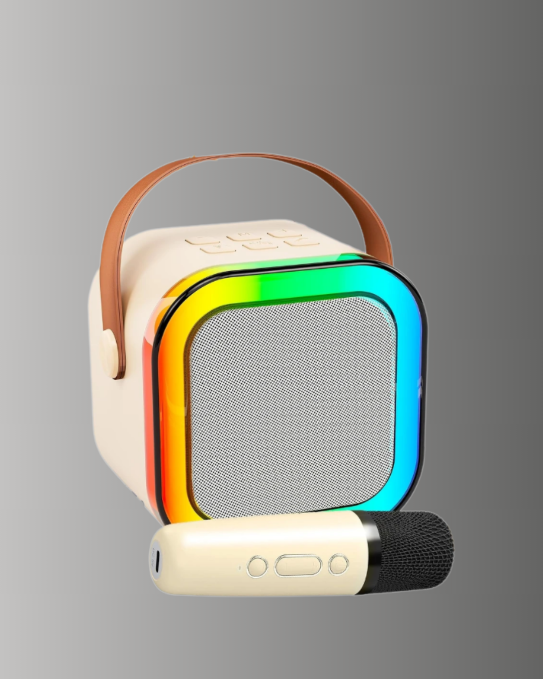 Karaoke Mikrofon Hoparlör Seti Bluetooth Kablosuz Taşınabilir