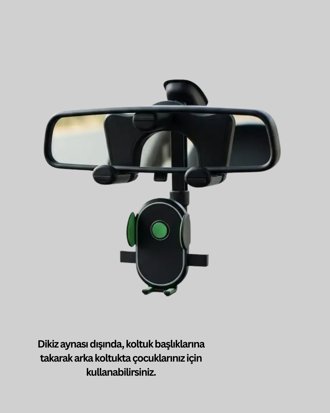 Araç İçi Dikiz Aynası Telefon Tutucu Katlanabilir ve Çok Fonksiyonlu