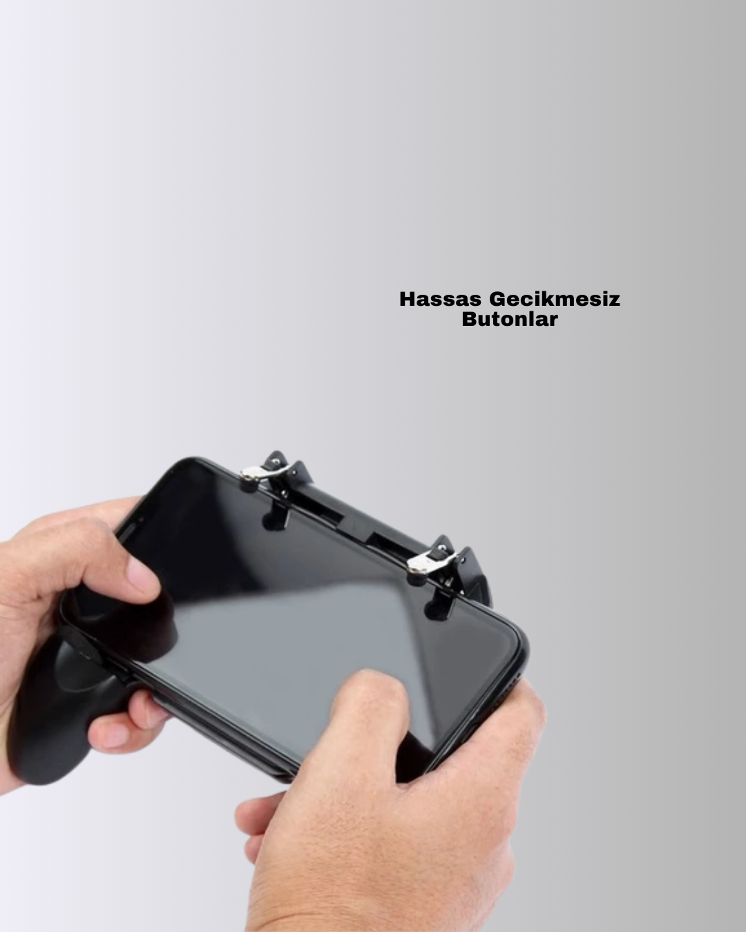 Joystick ve Parmak Tetikleyicili Mobil Oyun Gamepad Tutucu