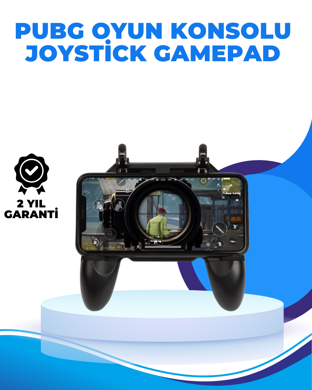 Joystickli ve Tetikleyicili PUBG Mobile Gamepad Oyun Ko...