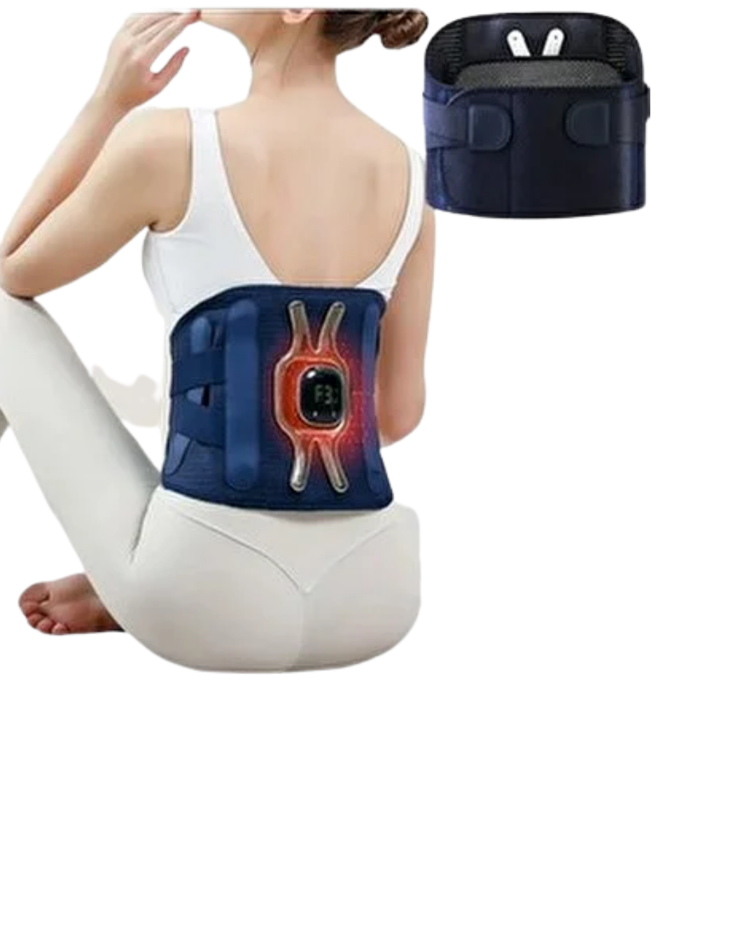 Isıtmalı Bel ve Bacak Masaj Kemeri Vücut Destekli