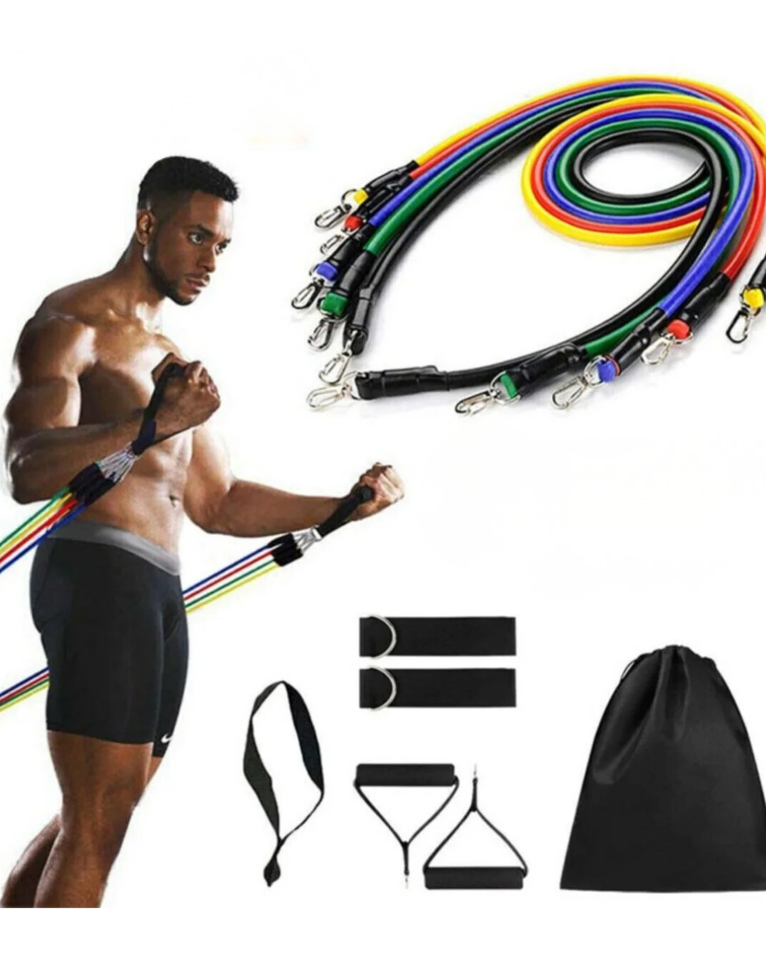 Taşınabilir Kapı Askılı Egzersiz Bandı Seti Ev ve Seyah...