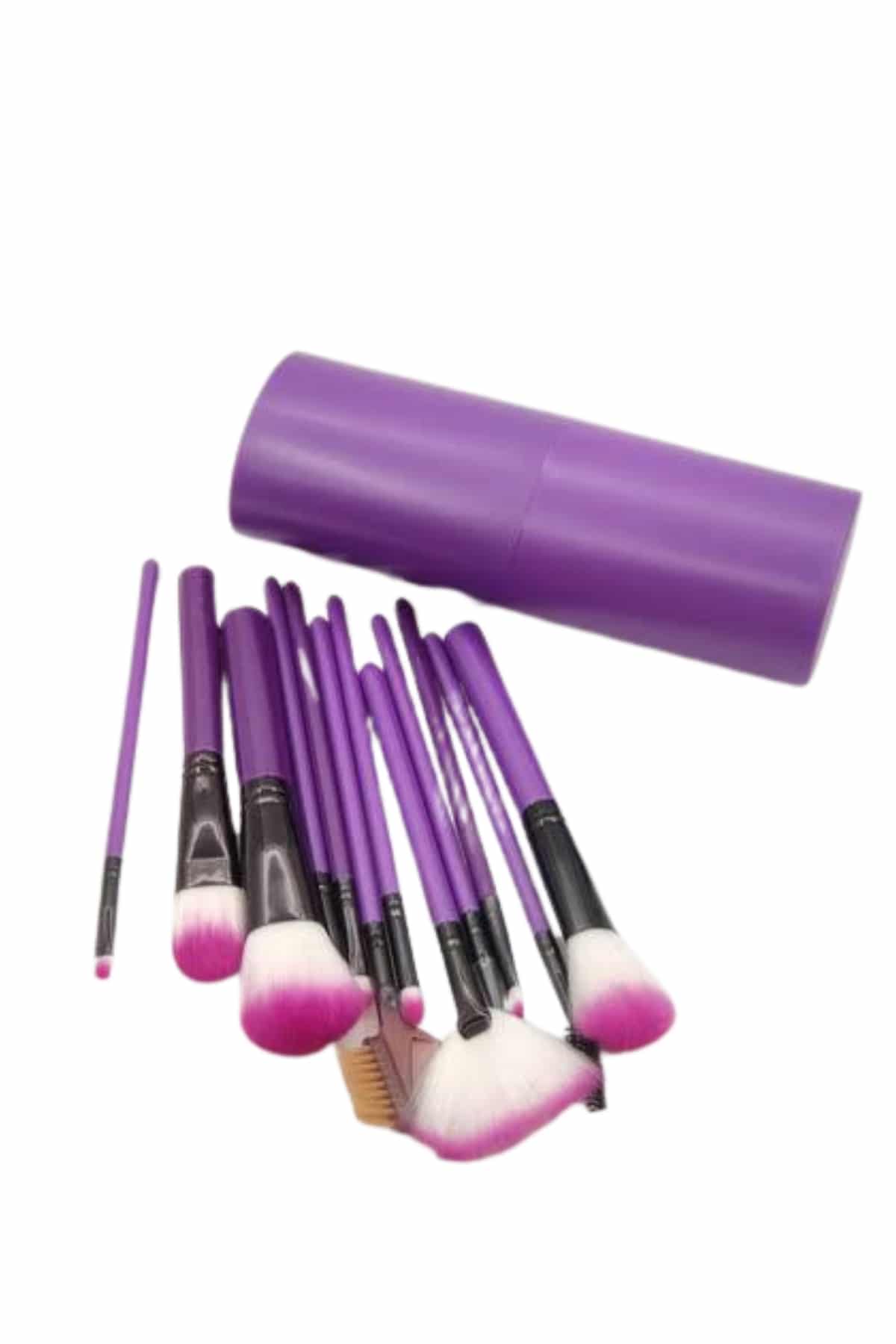 12 Parça Profesyonel Makyaj Fırçası Far Fırçası Allık Fırçası Yumuşak Kıllı