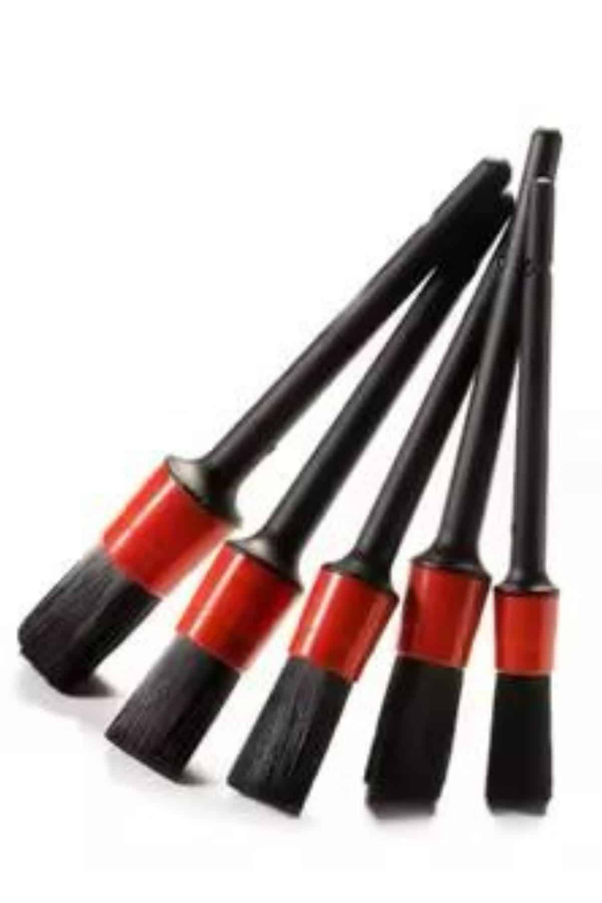 5 Adet Oto Detaylı Temizleyici Araç İçi Temizlik Fırça Seti Koltuk Döşeme Kapı Toz Alma Fırçası