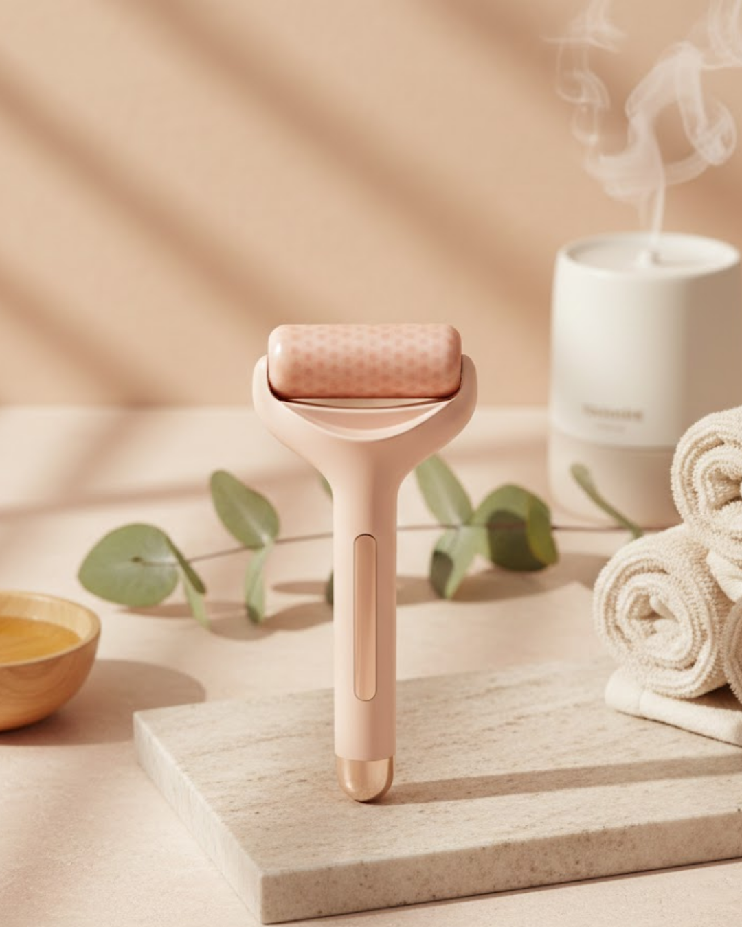 Soğuk Jel Başlıklı Buz Silindiri Yüz Masaj ve Bakım Ale...