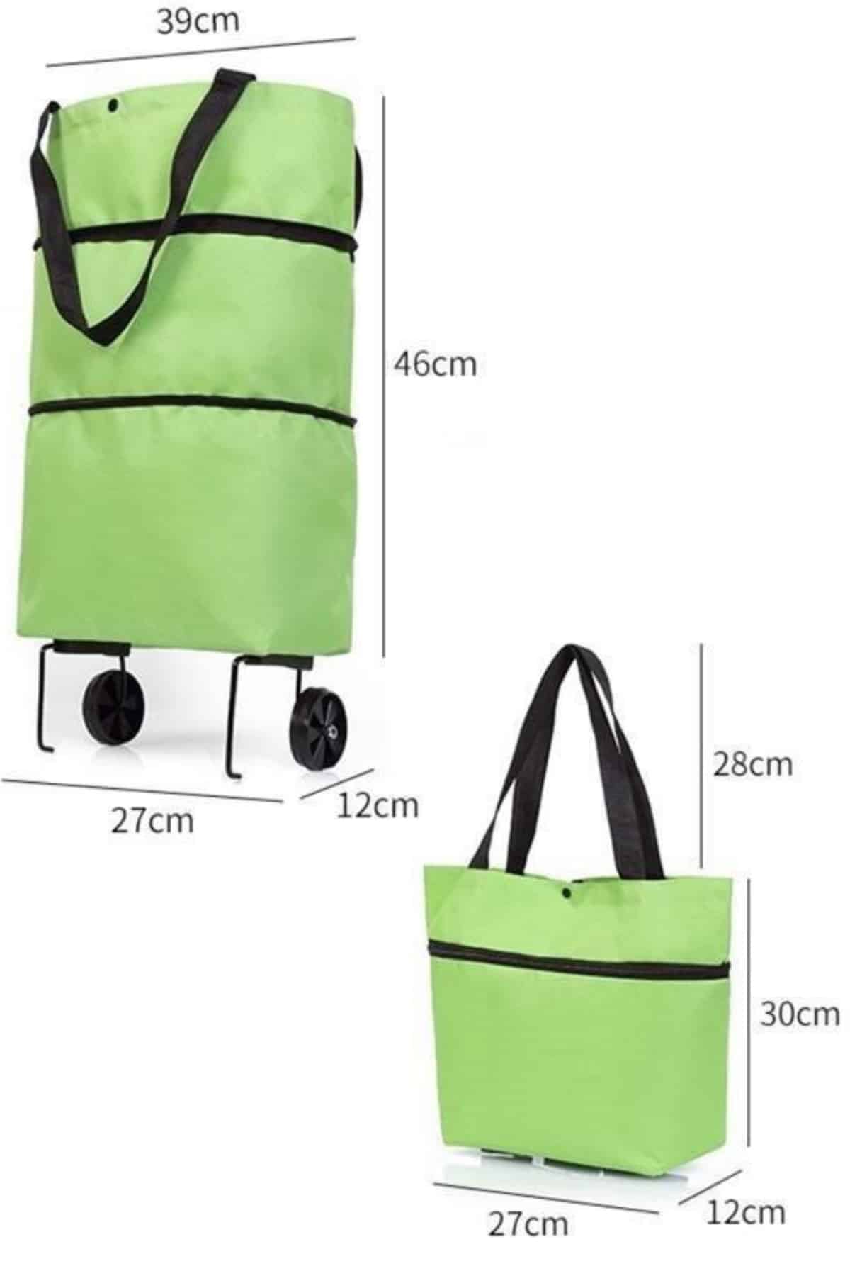 Alışveriş Çantası Katlanabilir Pazar Arabası Tekerlekli Pazar Arabası Katlanabilir