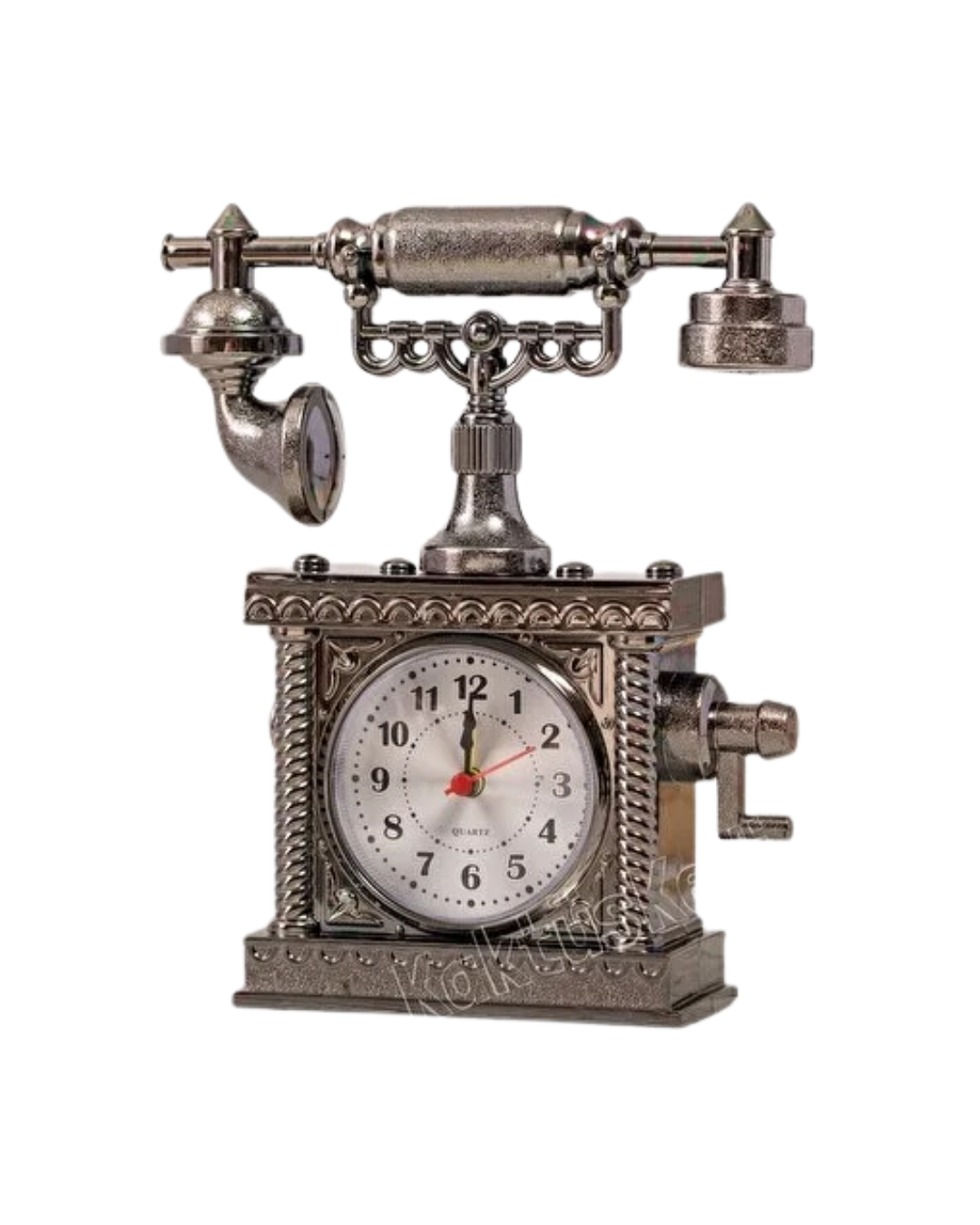 Retro Telefon Görünümlü Çalar Saat Masa ve Raf Dekoru