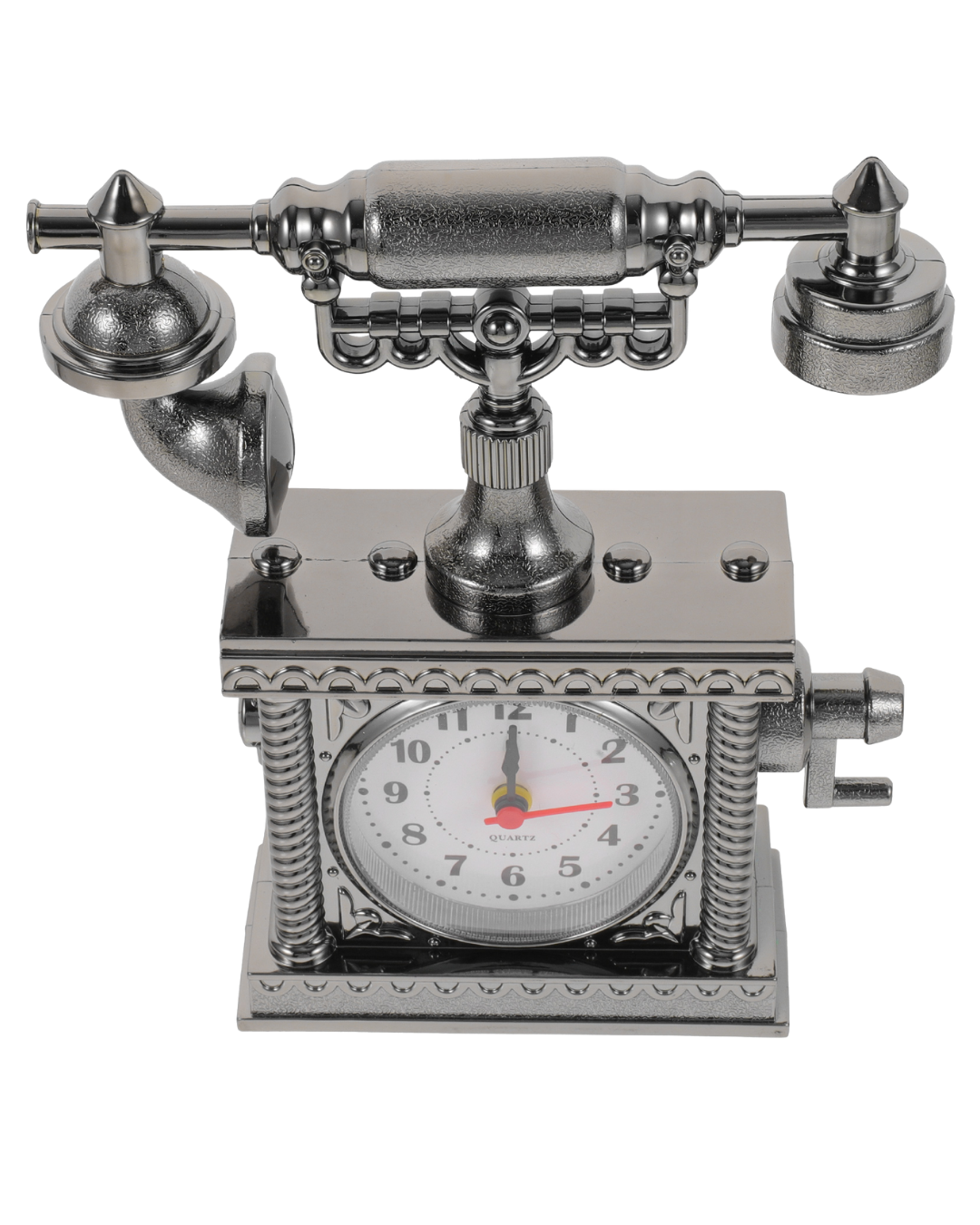 Nostaljik Telefon Tasarımlı Masa Saati Yüksek Sesli Alarm