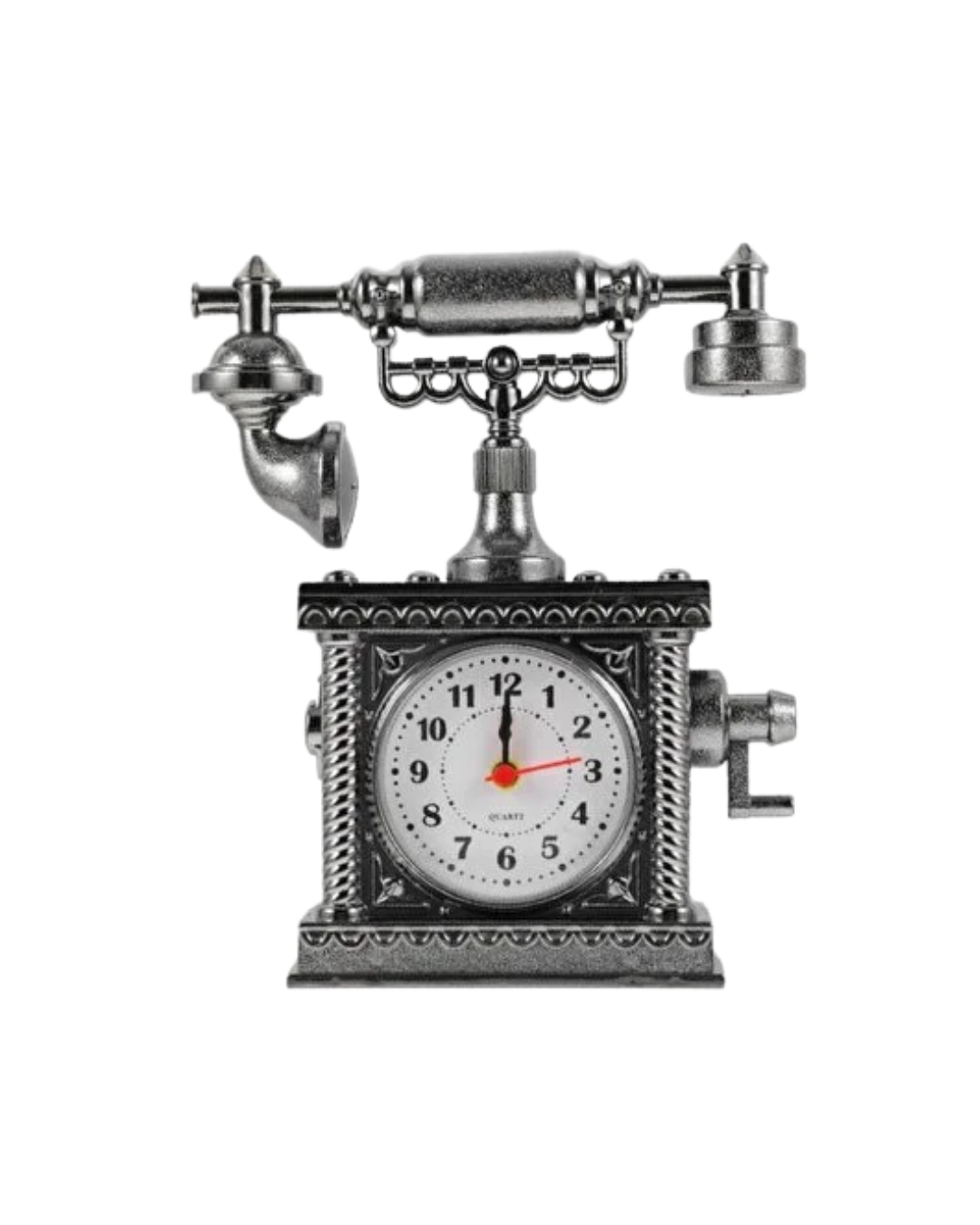 Klasik Telefon Görünümlü Masaüstü Saat ve Alarm