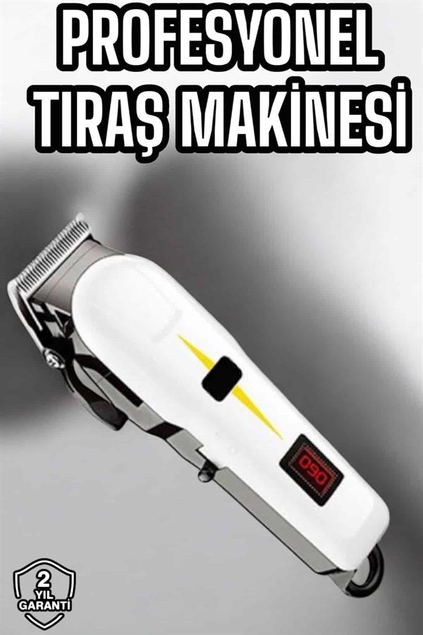 Tıraş Makinesi Profesyonel Saç Ve Sakal Kesme Milim Ayarlı Dijital Göstergeli
